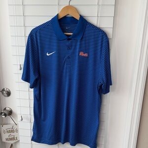 FLORIDA GATOR 🐊 Nike Royal Blue Striped Polo